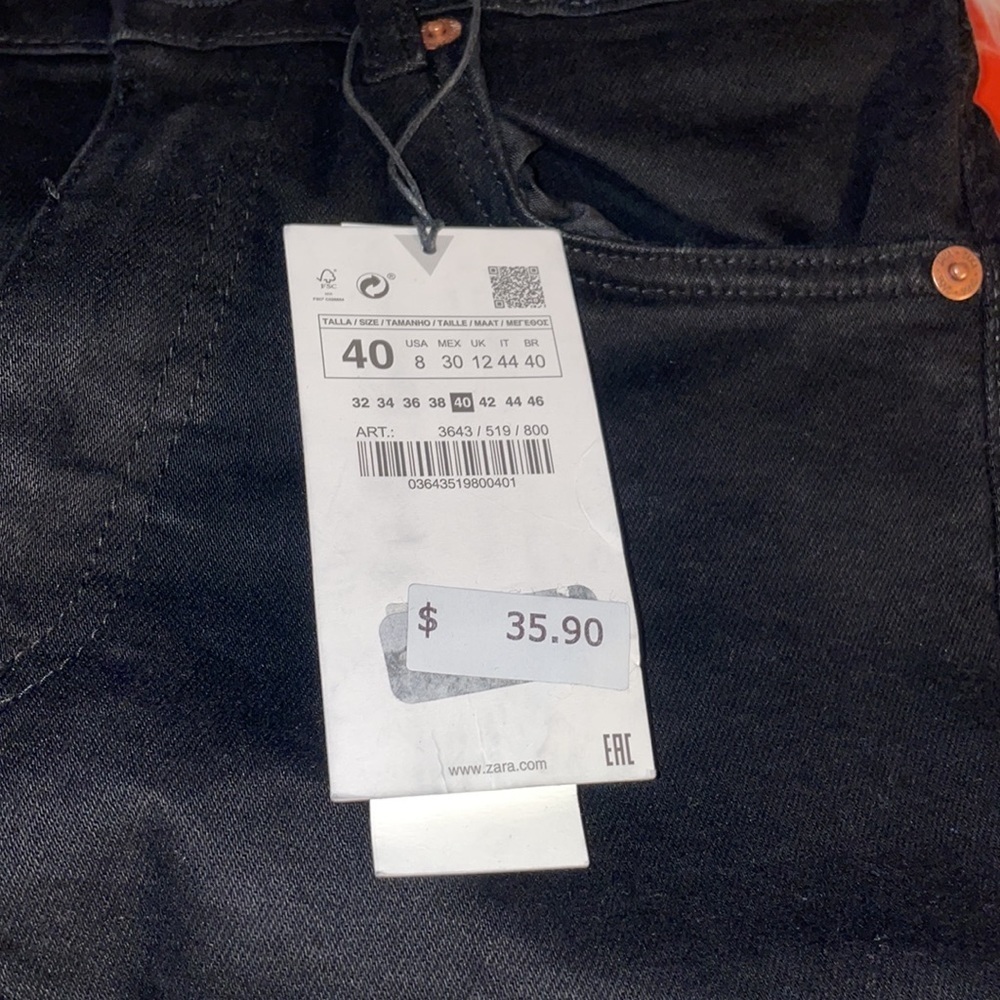 Zara CROPPED FLARE‎ JEANS - Picture 8 of 9